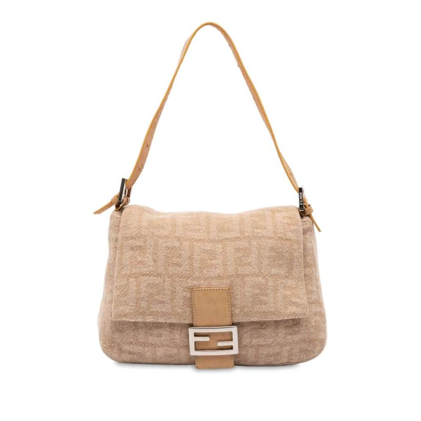 Fendi Zucca Wool Mamma Forever Brown Wool Good condition - Front View