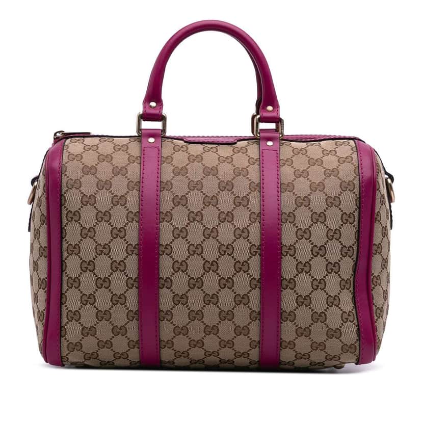 Gucci Medium GG Canvas Joy Boston Bag Brown Canvas Good condition - Front View