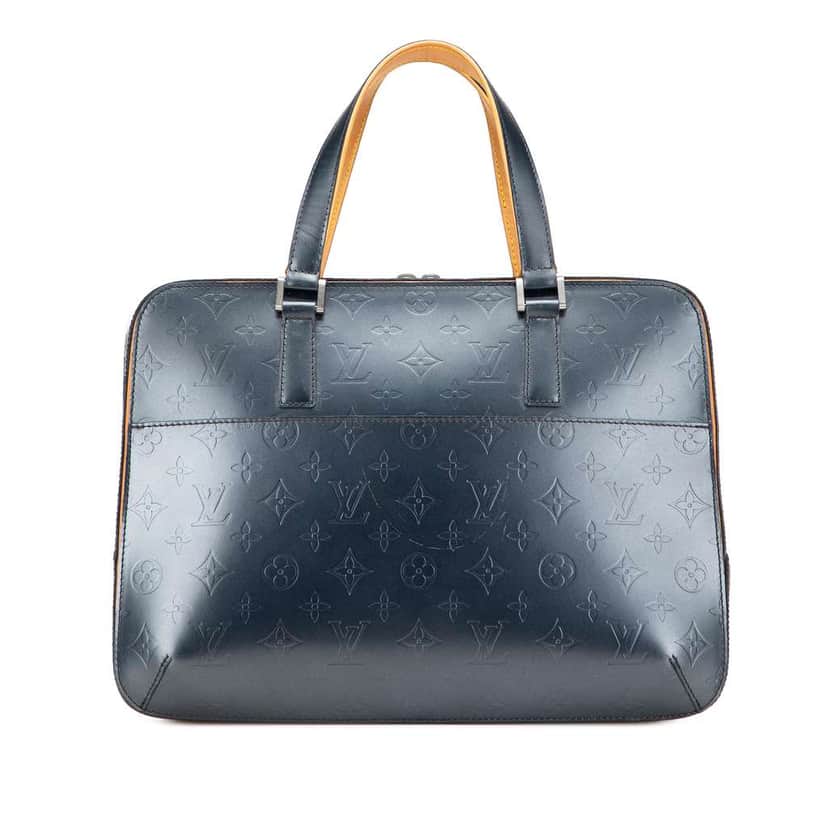Louis Vuitton Monogram Mat Malden Blue Leather Good condition - Front View