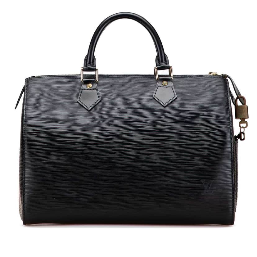 Louis Vuitton Epi Speedy 30 Black Leather Good condition - Front View