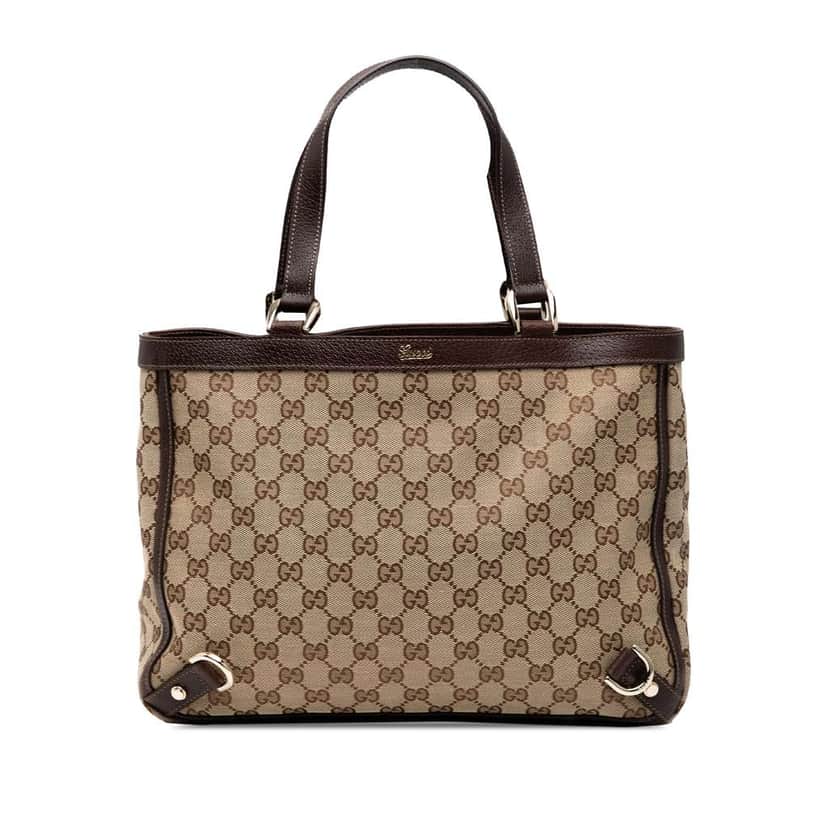Gucci GG Canvas Abbey D Ring Tote Brown Canvas Good condition - Front View