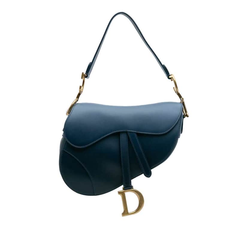 Dior Gradient Calfskin Saddle Bag Blue Leather Good condition - Front View