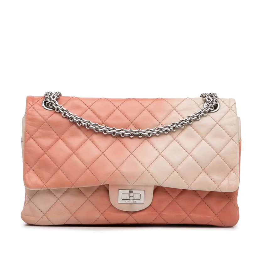 Chanel Ombre Reissue 225 Double Flap Orange Leather Very good condition - Front View