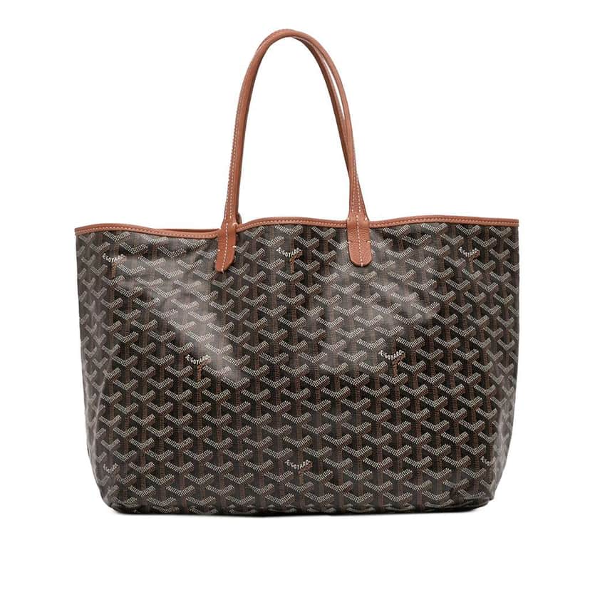 Goyard Goyardine Saint Louis PM Black Canvas Good condition - Front View