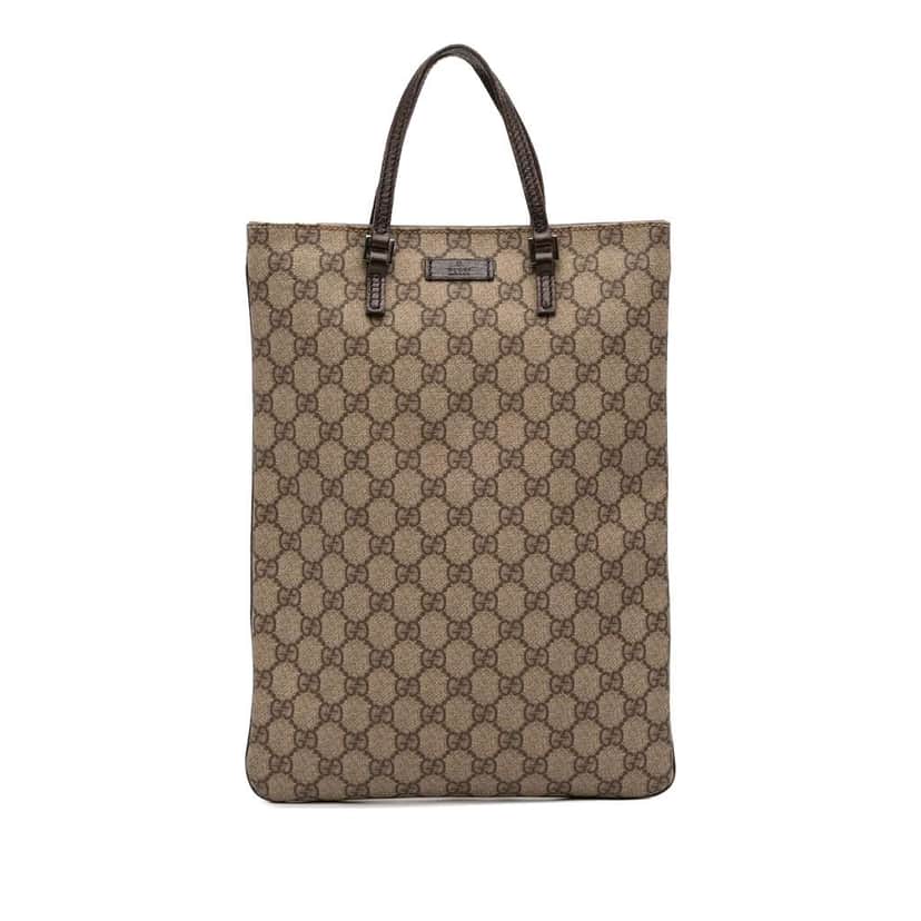 Gucci GG Supreme Tote Brown Canvas Good condition - Front View