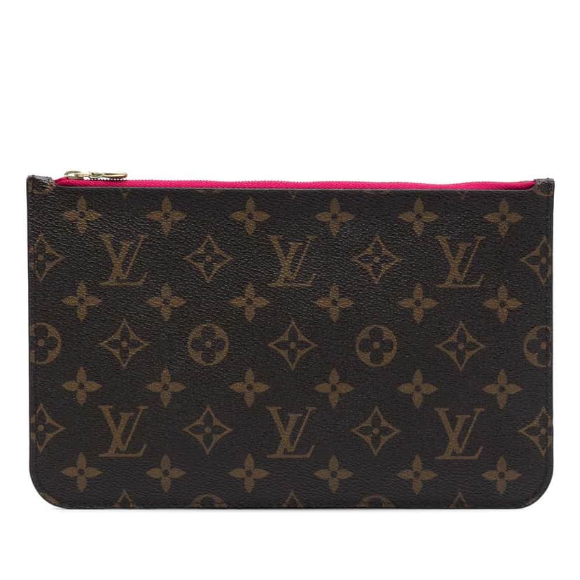 Louis Vuitton Monogram Neverfull Pouch Brown Good condition - Front View