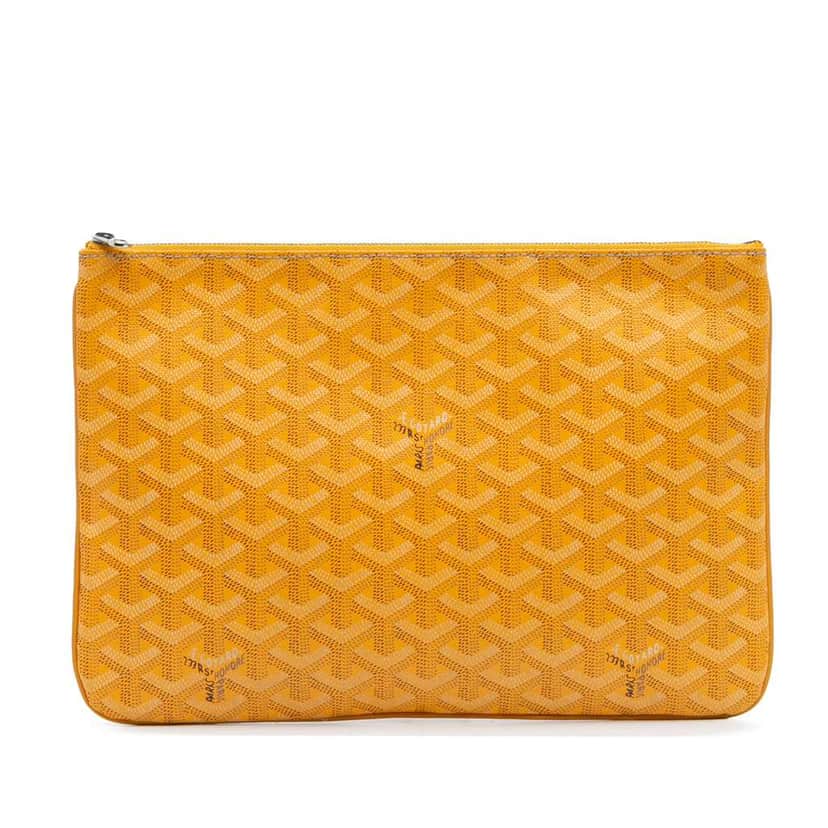 Goyard Goyardine Senat MM Yellow Canvas Good condition - Front View