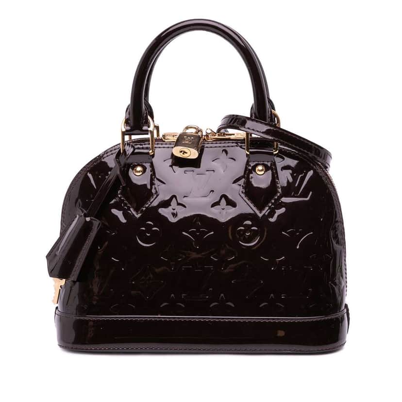 Louis Vuitton Monogram Vernis Alma BB Purple Leather Good condition - Front View