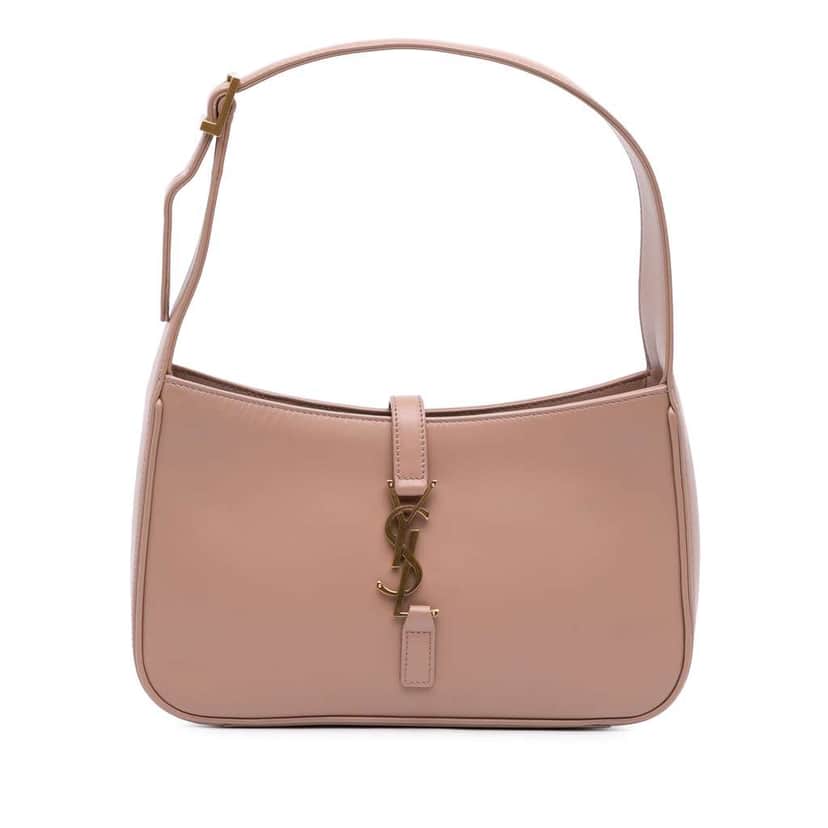 Saint Laurent Smooth Calfskin Le 5 a 7 Shoulder Bag Brown Leather Good condition - Front View