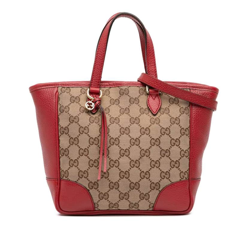 Gucci Small GG Canvas Bree Satchel Brown Canvas Good condition - Front View