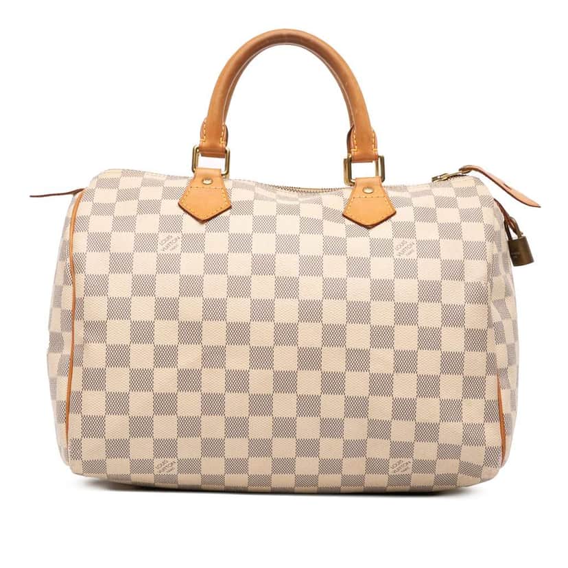 Louis Vuitton Damier Azur Speedy 30 White Good condition - Front View