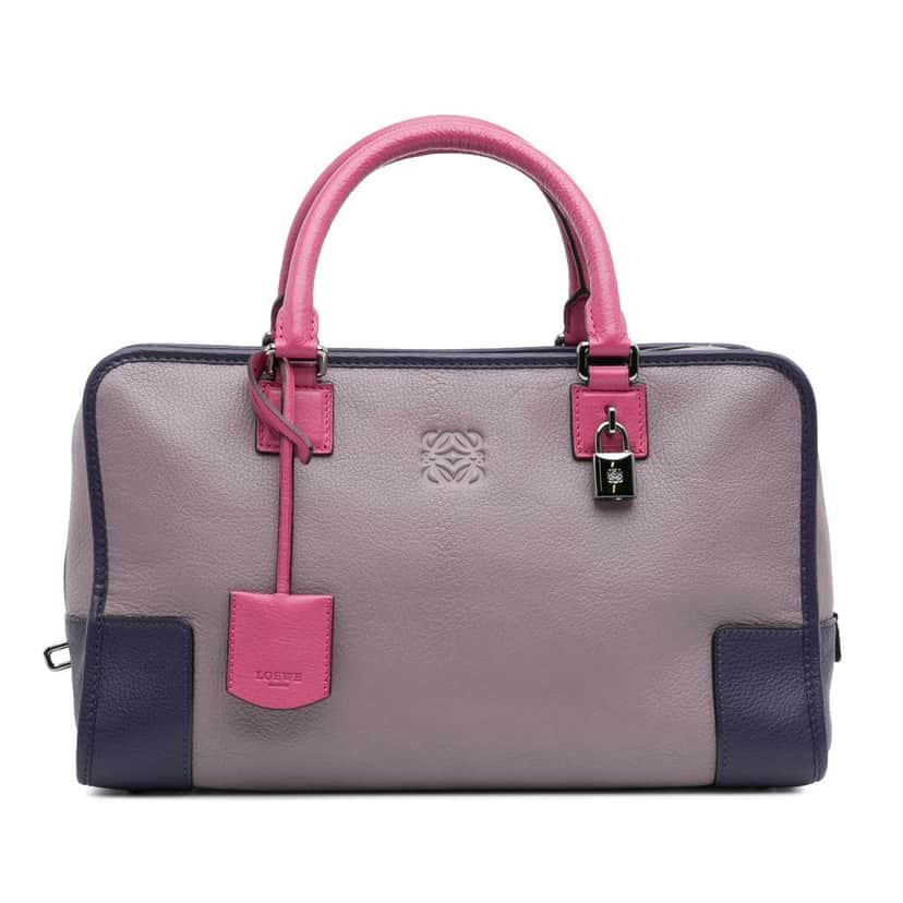 Loewe Tricolor Goatskin Amazona 36 Purple Leather Good condition - Front View