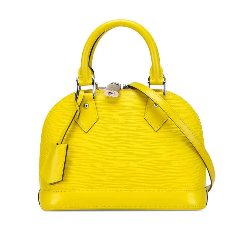 Louis Vuitton Epi Alma BB Yellow Leather Good condition - Front View