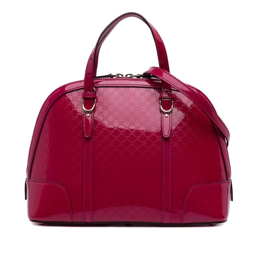 Gucci Medium Microguccissima Patent Nice Dome Satchel Pink Leather Good condition - Front View