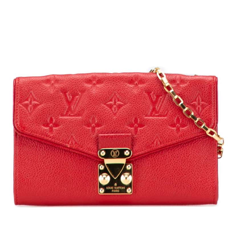 Louis Vuitton Monogram Empreinte Saint Germain Pochette Red Leather Very good condition - Front View