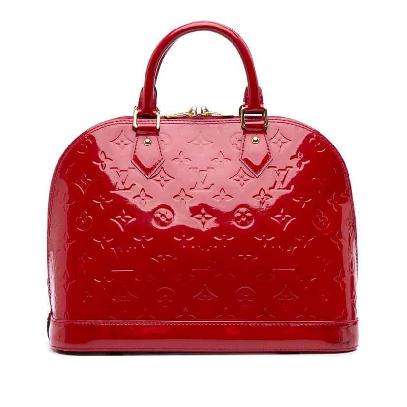 Louis Vuitton Monogram Vernis Alma PM Red Leather Good condition - Front View