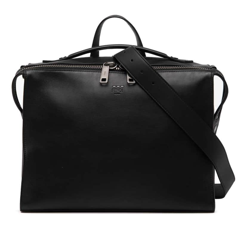 Fendi Leather Lui Urban Briefcase Black Leather Good condition - Front View