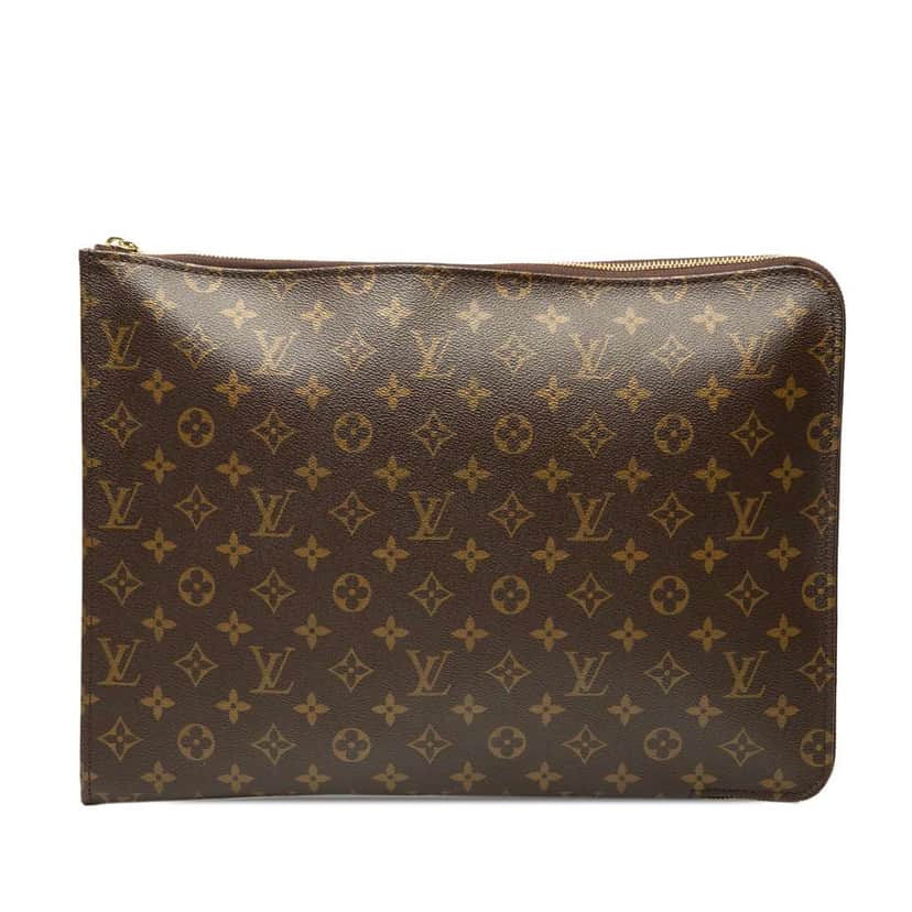 Louis Vuitton Monogram Poche Documents Portfolio Brown Fair condition - Front View