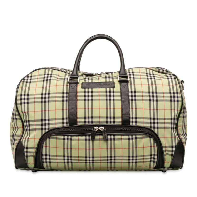 Burberry House Check Canvas Travel Bag Brown Canvas Good condition - Front View