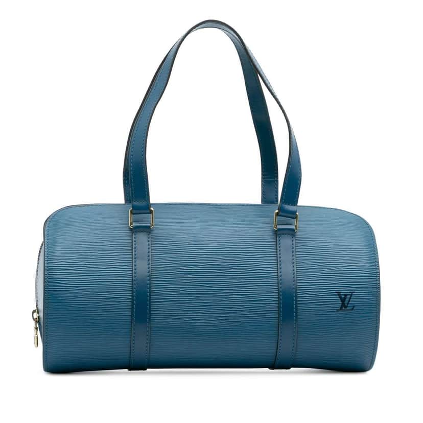 Louis Vuitton Epi Soufflot Blue Leather Good condition - Front View