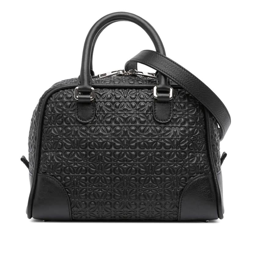 Loewe Small Anagram Embossed Leather Amazona 75 Black Leather Good condition - Front View