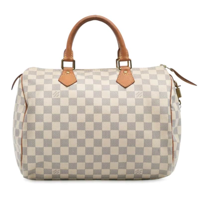 Louis Vuitton Damier Azur Speedy 30 White Good condition - Front View