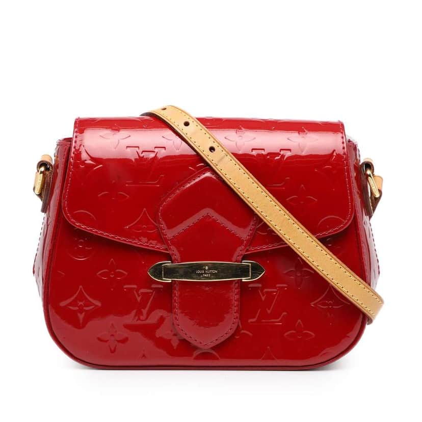 Louis Vuitton Monogram Vernis Bellflower PM Red Leather Very good condition - Front View