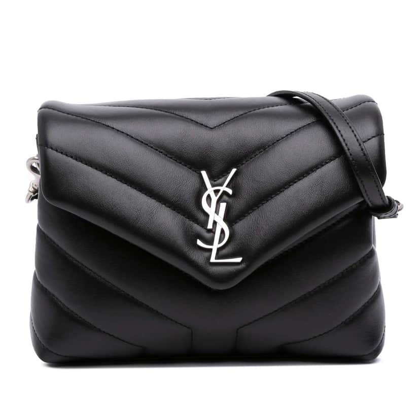 Saint Laurent Toy Leather Monogram LouLou Crossbody Black Leather Good condition - Front View