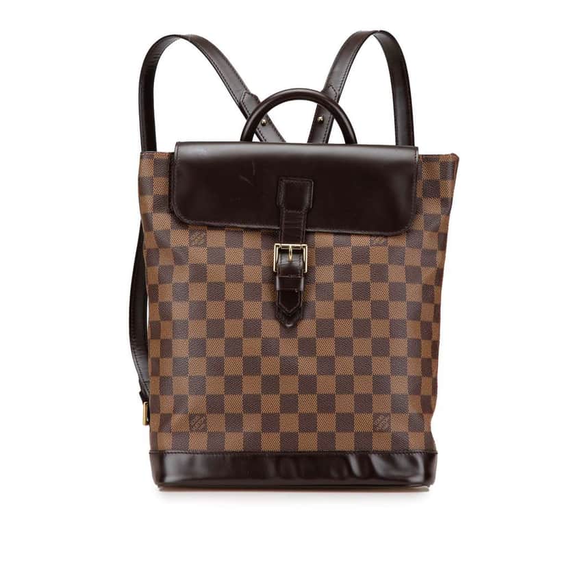 Louis Vuitton Damier Ebene Soho Brown Canvas Good condition - Front View