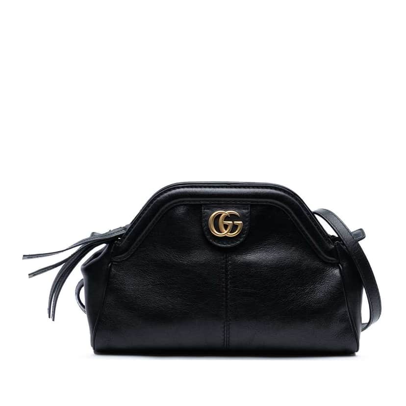 Gucci Small Leather Re(belle) Crossbody Black Leather Fair condition - Front View