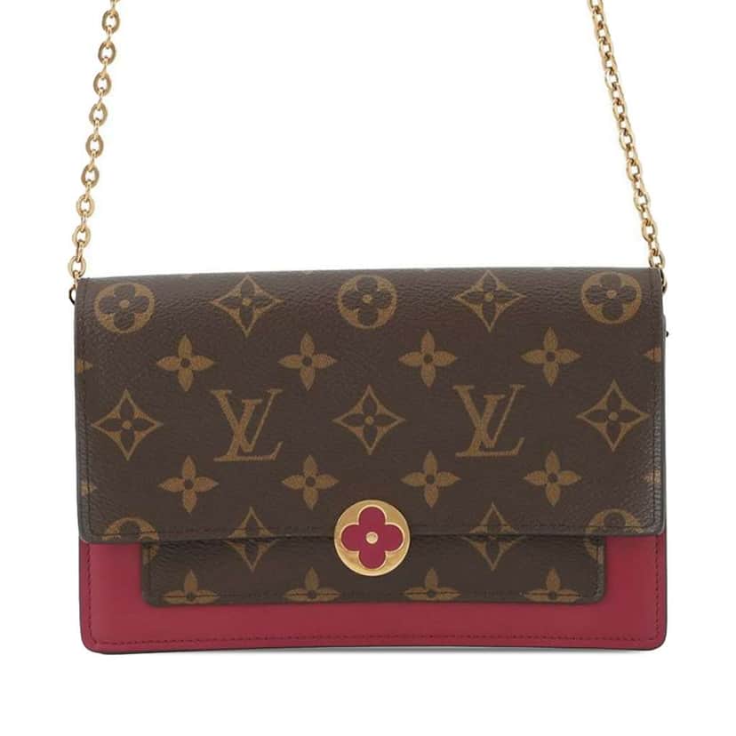 Louis Vuitton Monogram Flore Wallet On Chain Brown Good condition - Front View