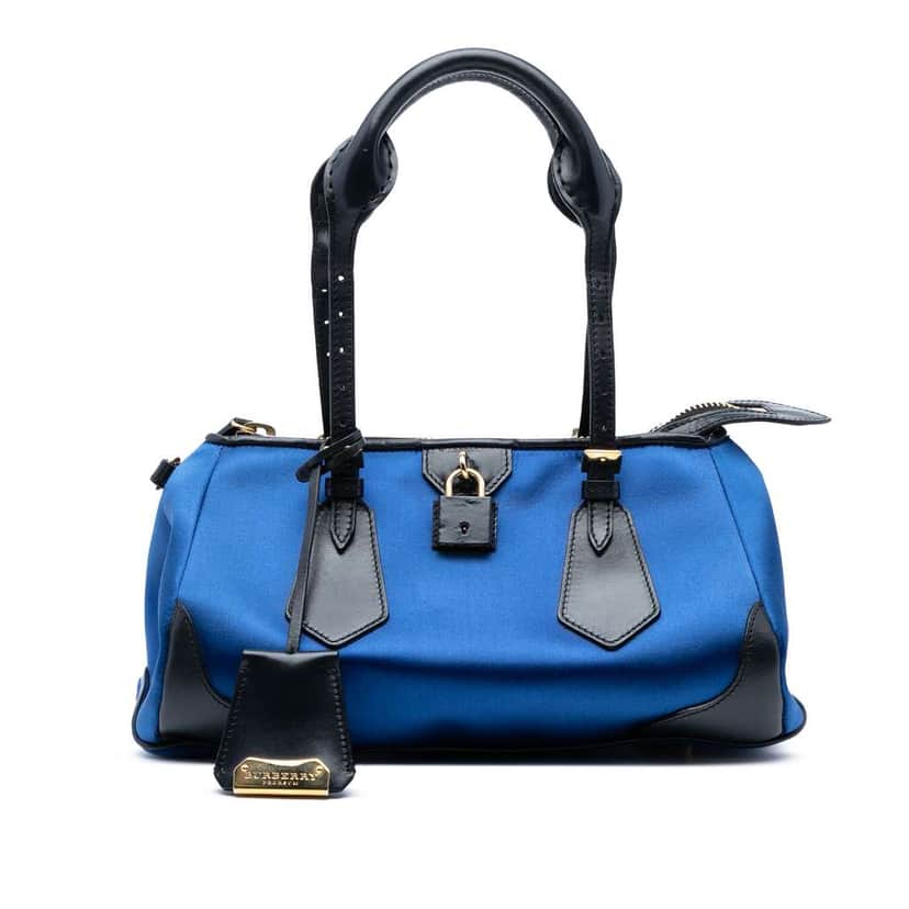 Burberry Satin Blaze Handbag Blue Satin Good condition - Front View