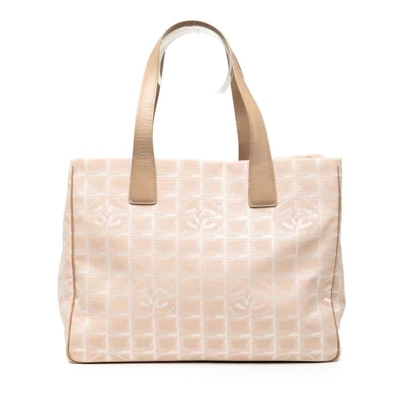 Chanel New Travel Line Nylon Tote Brown Good condition - Front View