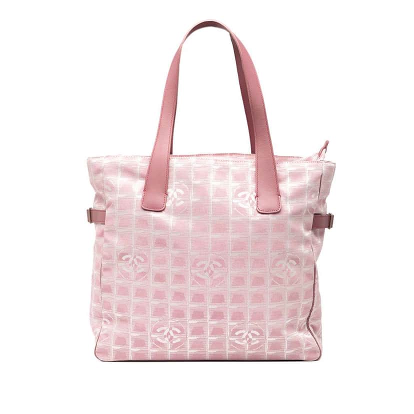 Chanel New Travel Line Nylon Tote Pink Good condition - Front View