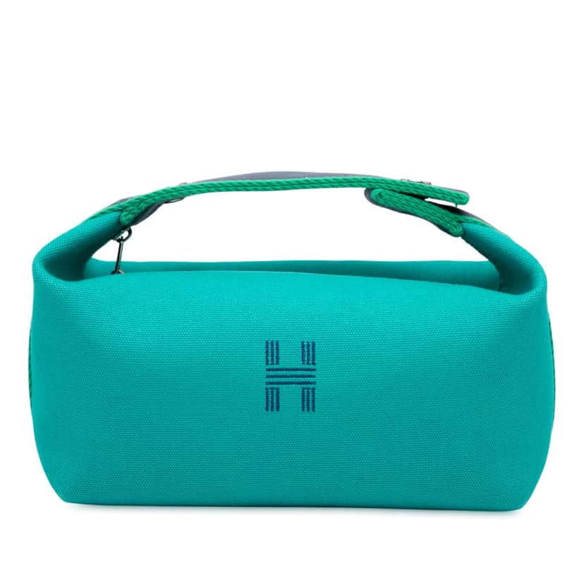 Hermès Small Canvas Bride A Brac Case Blue Canvas Good condition - Front View