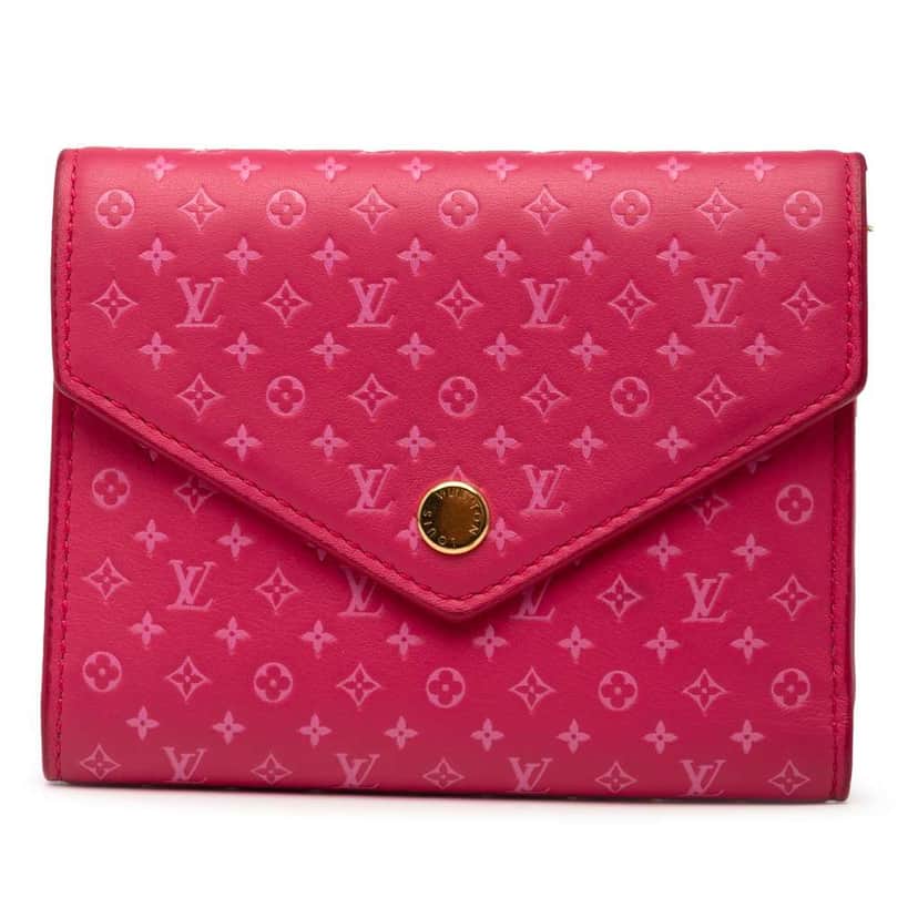 Louis Vuitton Nanogram Victorine Wallet Pink Leather Good condition - Front View