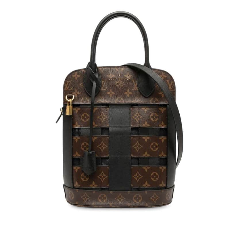 Louis Vuitton Monogram Tressage Tote Brown Good condition - Front View