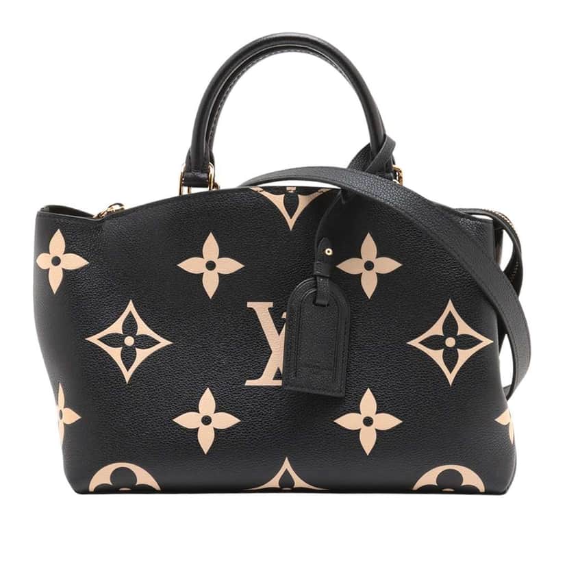 Louis Vuitton Bicolor Monogram Empreinte Giant Petit Palais Black Leather Good condition - Front View