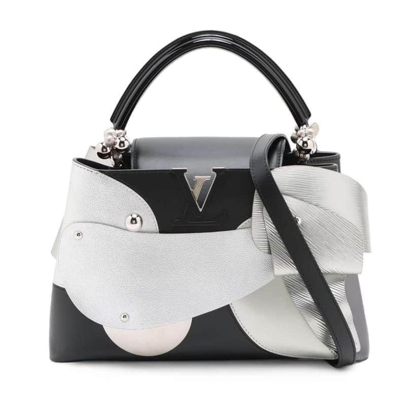 Louis Vuitton Limited Edition Liu Wei Artycapucines Calfskin Capucines MM Black Leather Good condition - Front View