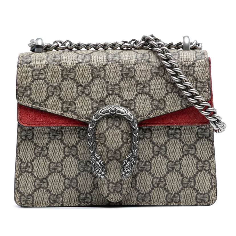 Gucci Small GG Supreme Dionysus Crossbody Brown Canvas Good condition - Front View