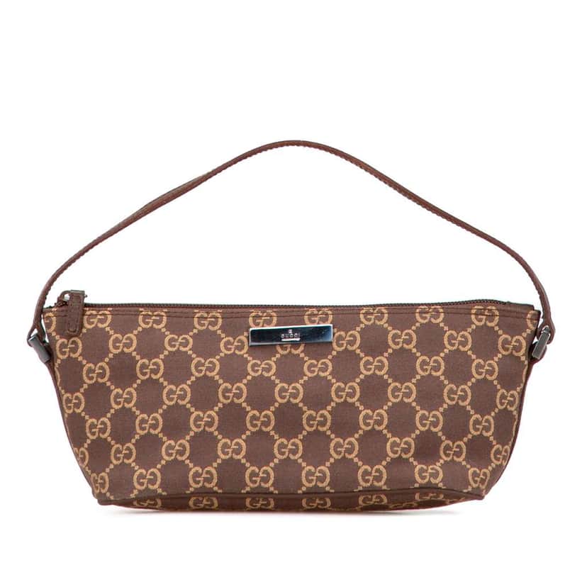 Gucci GG Canvas Boat Brown Canvas Good condition - Front View