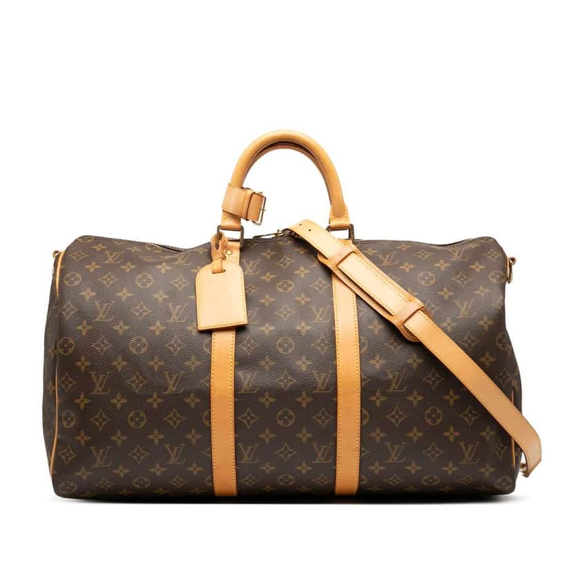 Louis Vuitton Monogram Keepall Bandouliere 50 Brown Good condition - Front View