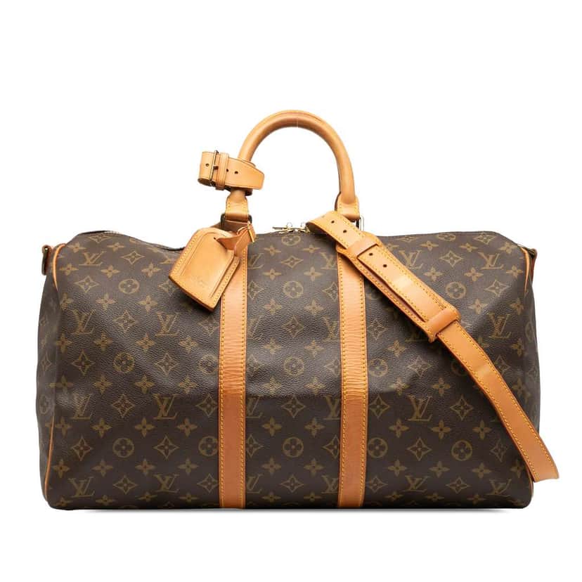 Louis Vuitton Monogram Keepall Bandouliere 45 Brown Good condition - Front View