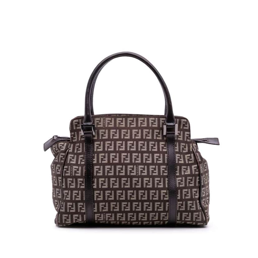 Fendi Zucchino Canvas Handbag Brown Canvas Good condition - Front View