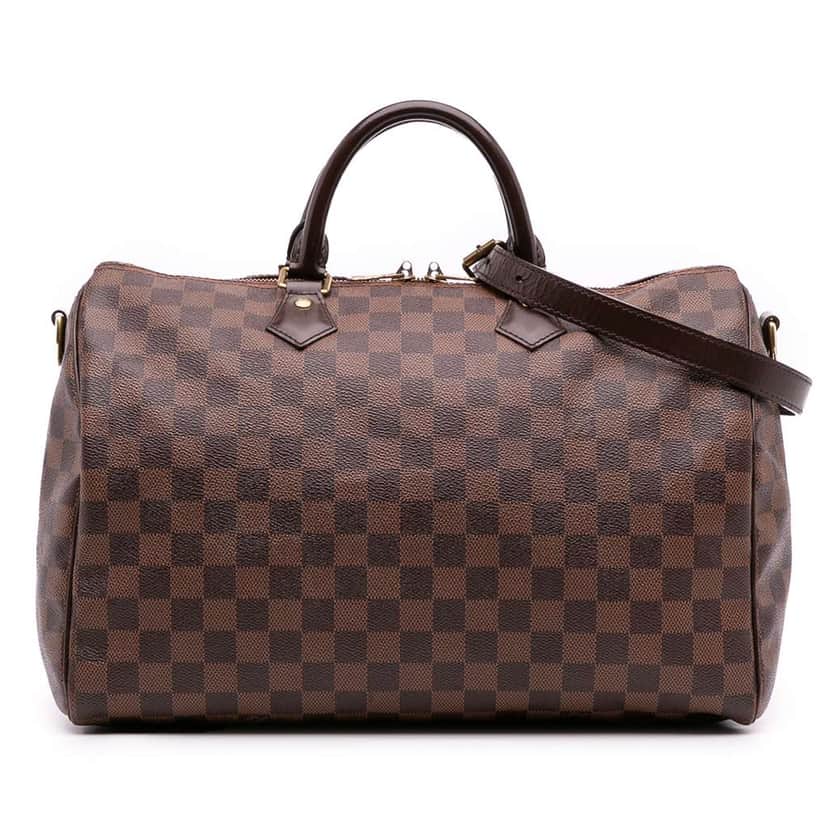 Louis Vuitton Damier Ebene Speedy 35 Brown Canvas Good condition - Front View