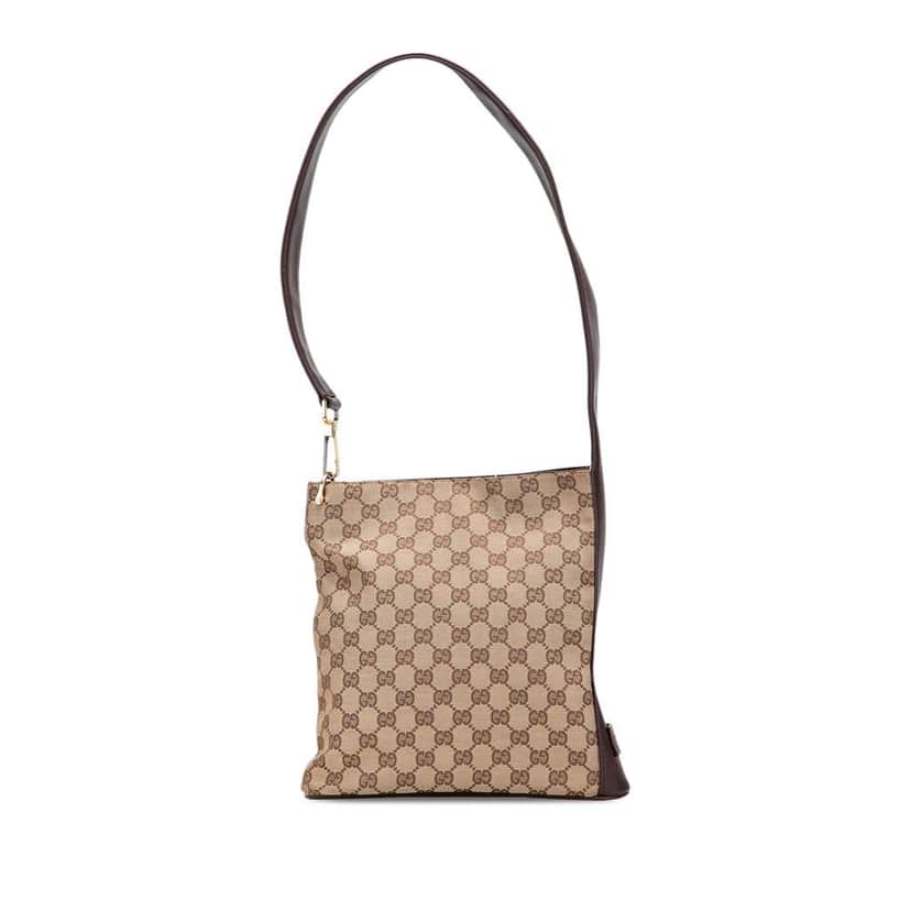 Gucci GG Canvas Shoulder Bag Brown Canvas Good condition - Front View