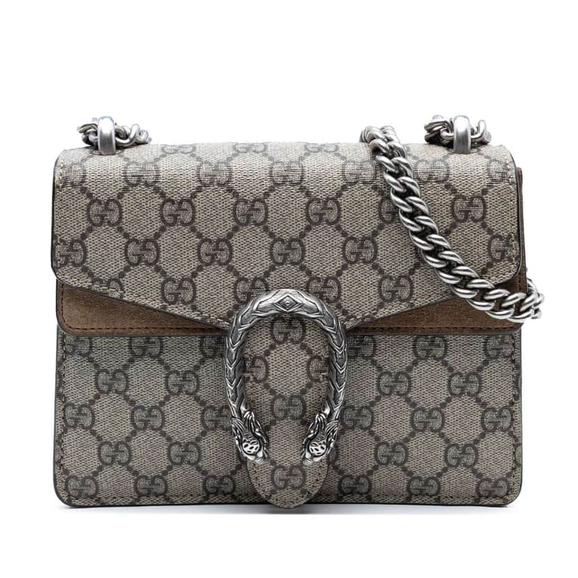 Gucci Small GG Supreme Dionysus Crossbody Brown Canvas Good condition - Front View