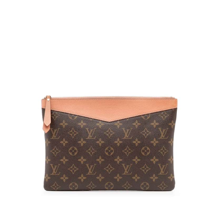 Louis Vuitton Monogram Daily Pouch Brown Canvas Good condition - Front View