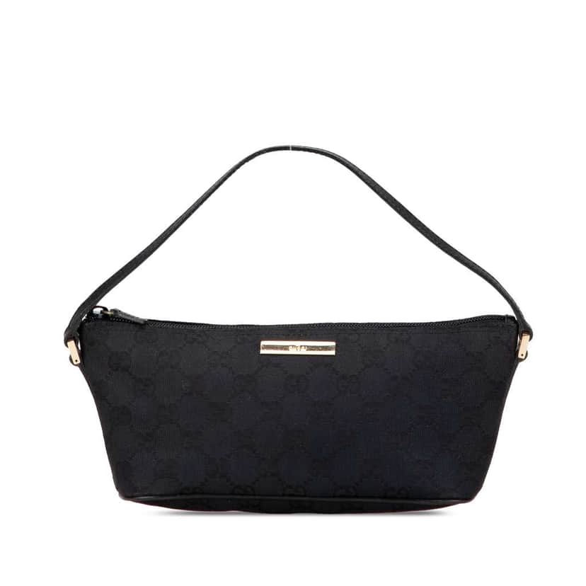 Gucci GG Canvas Boat Black Canvas Good condition - Front View