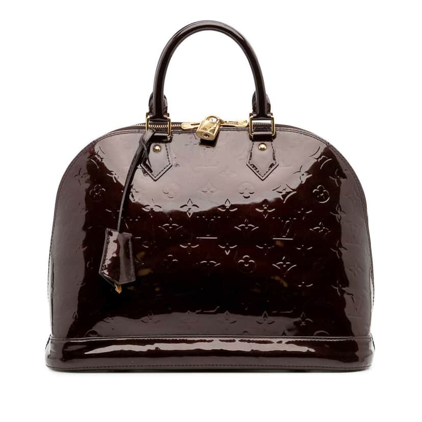 Louis Vuitton Monogram Vernis Alma MM Purple Leather Good condition - Front View